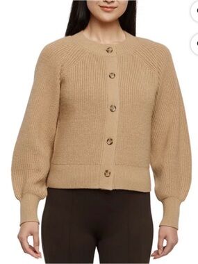 Banana Republic Camel Knit Button-Front Cardigan
